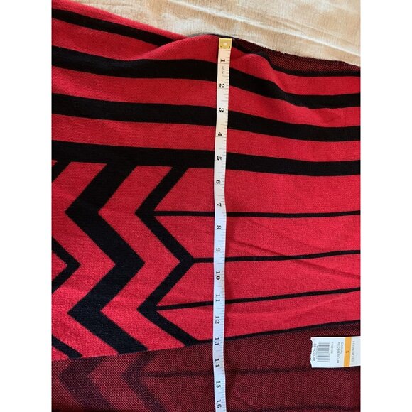 Kim Rogers Red and Black Sleeveless Cardigan Size Small - Picture 6 of 6